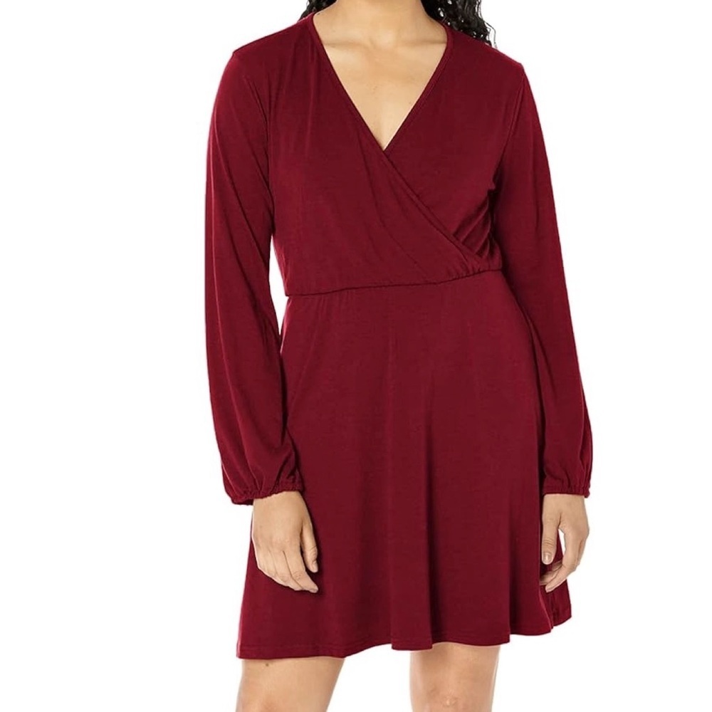 Red long sleeve dress